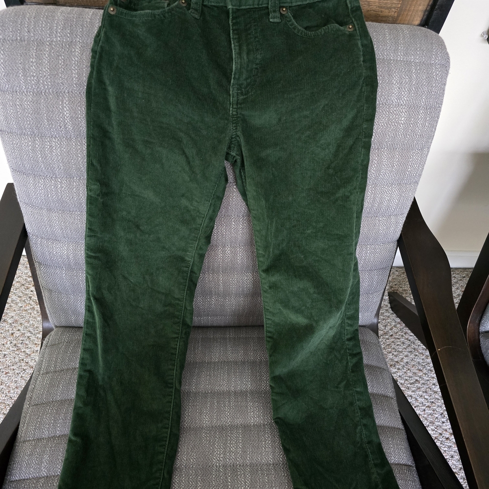 J Crew Boy's Forest Green Corduroy Trousers